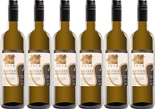 6x Weisser Burgunder Spätlese 2018 - Weinerlebnis Stühler, Franken - Weißwein von Weinerlebnis Stühler