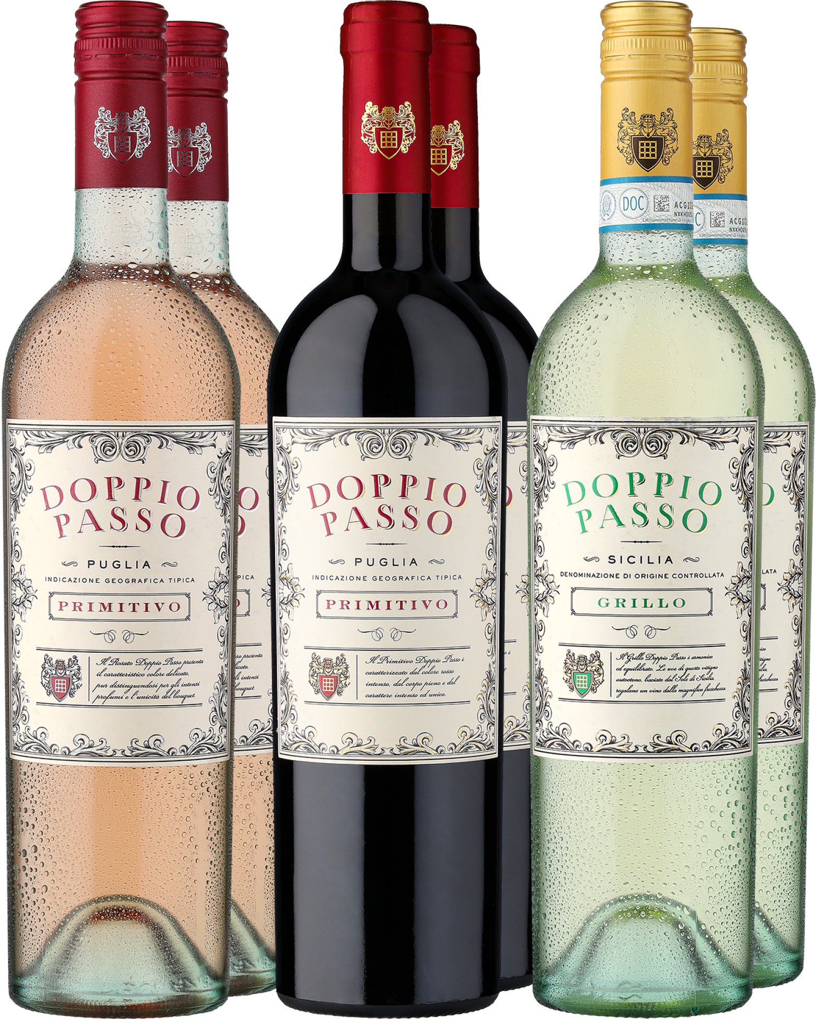 6er-Probierpaket »Doppio Passo in allen Farben« von Botter Casa Vinicola S.P.A.