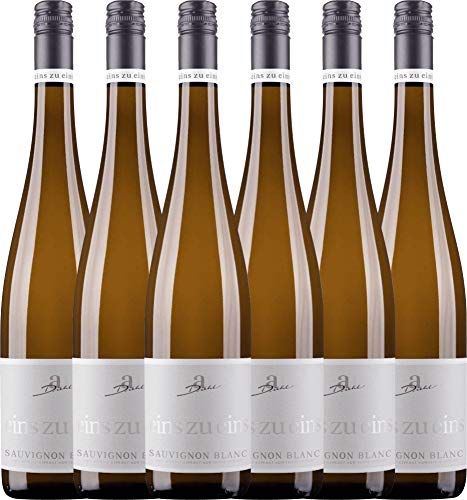 Sauvignon Blanc eins zu eins - A. Diehl - Weißwein 6 x 0,75l VINELLO - 6er - Weinpaket inkl. kostenlosem VINELLO.weinausgießer von Weingut A. Diehl