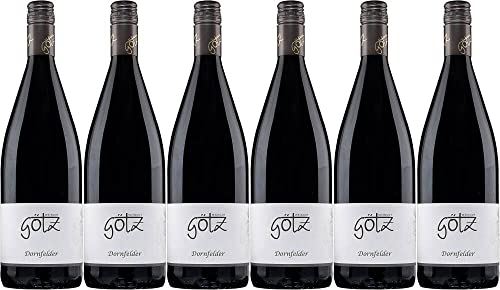 6x Dornfelder feinherb 2021 - Weingut Albert Götz KG, Pfalz - Rotwein von Weingut Albert Götz KG