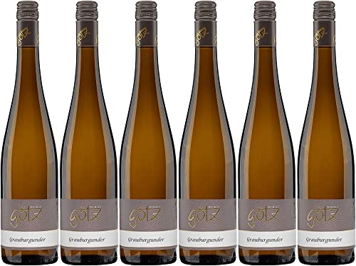 6x Grauburgunder feinherb 2023 - Weingut Albert Götz KG, Pfalz - Weißwein von Weingut Albert Götz KG