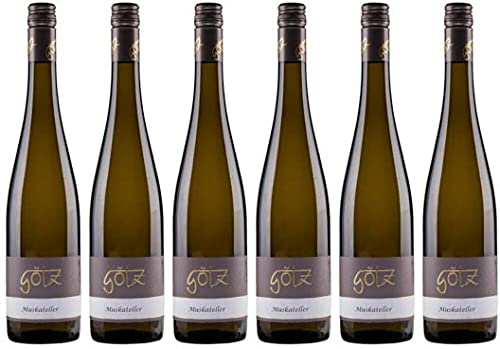 6x Muskateller feinherb 2021 - Weingut Albert Götz KG, Pfalz - Weißwein von Weingut Albert Götz KG