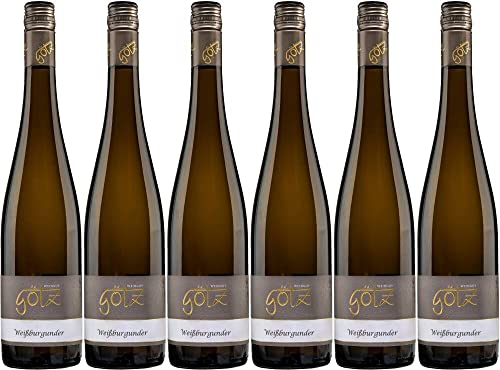 6x Weißburgunder trocken 2022 - Weingut Albert Götz KG, Pfalz - Weißwein von Weingut Albert Götz KG