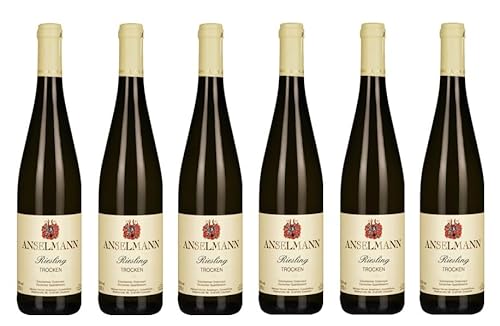 6x 0,75l - 2023er - Weingut Anselmann - Riesling - Qualitätswein Pfalz - Deutschland - Weißwein trocken von Weingut Anselmann