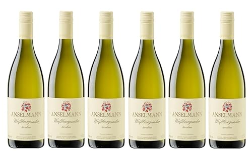 6x 0,75l - 2023er - Weingut Anselmann - Weißburgunder - Qualitätswein Pfalz - Deutschland - Weißwein trocken 6x 0,75l - 2023er - Weingut Anselmann - Weißburgunder - Qualitätswein Pfalz - Deutschland - Weißwein trocken von Weingut Anselmann
