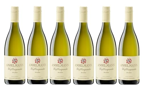 6x 0,75l - 2022er - Weingut Anselmann - Weißburgunder - Qualitätswein Pfalz - Deutschland - Weißwein trocken von Weingut Anselmann