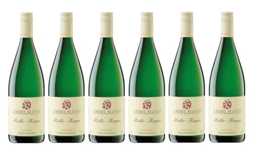 6x 1,0l - 2022er - Weingut Anselmann - Müller-Thurgau - mild - LITER - Qualitätswein Pfalz - Deutschland - Weißwein mild von Weingut Anselmann