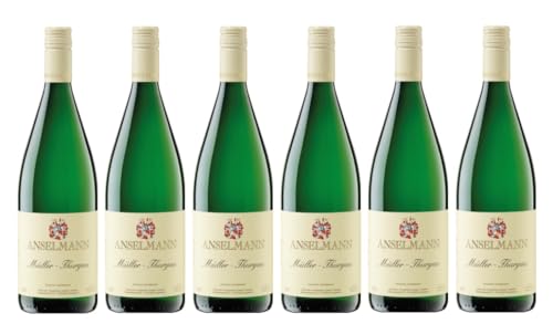 6x 1,0l - 2023er - Weingut Anselmann - Müller-Thurgau - mild - LITER - Qualitätswein Pfalz - Deutschland - Weißwein mild von Weingut Anselmann