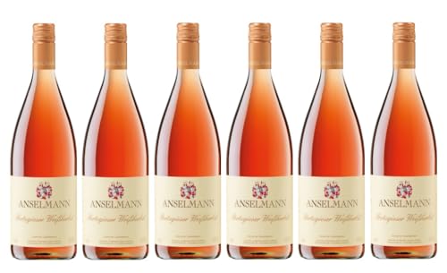 6x 1,0l - 2022er - Weingut Anselmann - Portugieser Weißherbst - mild - LITER - Qualitätswein Pfalz - Deutschland - Rosé-Wein mild von Weingut Anselmann