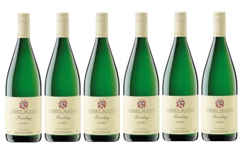 6x 1,0l - 2022er - Weingut Anselmann - Riesling - LITER - Qualitätswein Pfalz - Deutschland - Weißwein trocken von Weingut Anselmann