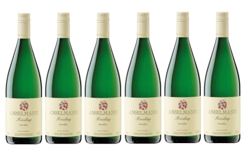 6x 1,0l - 2023er - Weingut Anselmann - Riesling - LITER - Qualitätswein Pfalz - Deutschland - Weißwein trocken von Weingut Anselmann