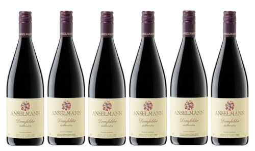 6x 1,0l - Weingut Anselmann - Dornfelder - halbtrocken - LITER - Qualitätswein Pfalz - Deutschland - Rotwein halbtrocken von Weingut Anselmann