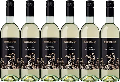 Weingut Behringer Gutedel Qualitätswein halbtrocken (6 x 0,75L) von Weingut Behringer