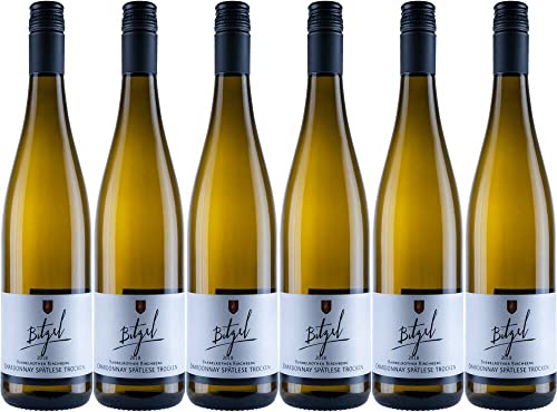6x Chardonnay trocken 2021 - Weingut Bitzel, Pfalz - Weißwein von Weingut Bitzel