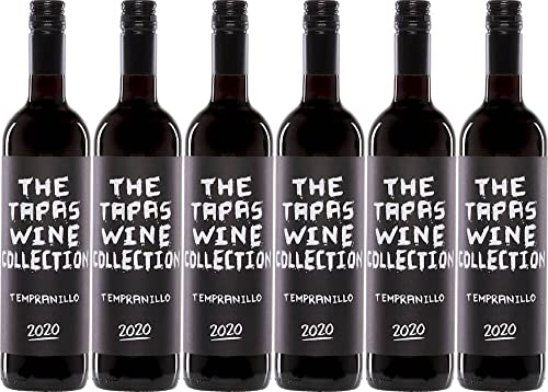 6x The Tapas Wine Collection Tempranillo 2021 - Weingut Bodegas Carchelo, Comunidad Valenciana - Rotwein von Weingut Bodegas Carchelo