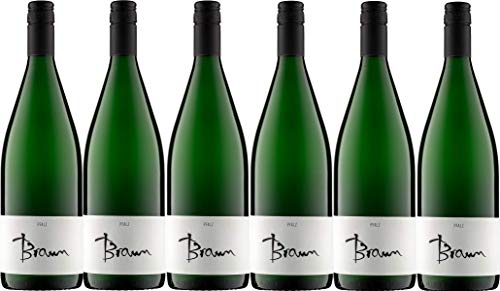 Weingut Braun Riesling & Gewürztraminer restsüss (6 x 1,0L) von Weingut Braun