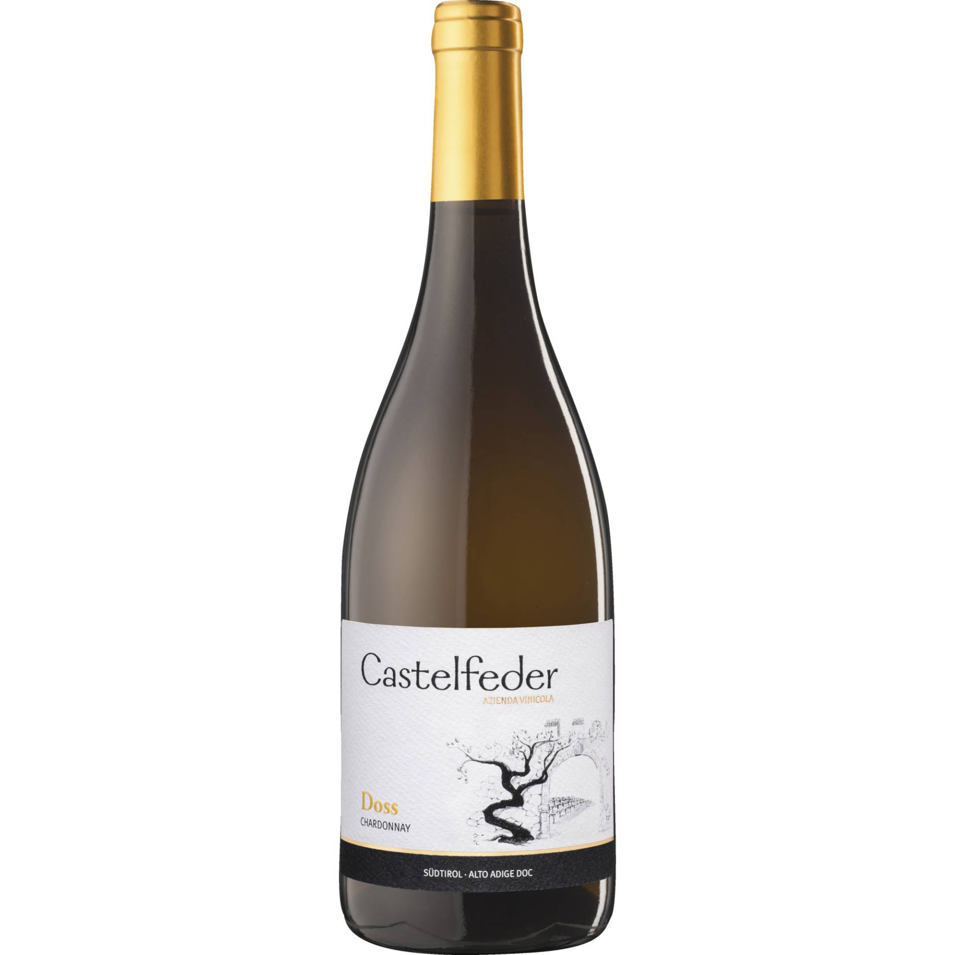 Chardonnay "DOSS", Südtirol Alto Adige DOC, Trentino, 2022, Weißwein von Weingut Castelfeder S.A.S., 39040 Kurting a.d. Weinstrasse, Italien