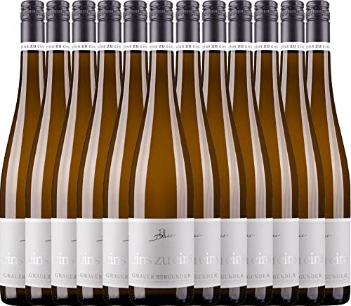 Grauer Burgunder eins zu eins Kabinett von A. Diehl - Weißwein 12 x 0,75l 2022 VINELLO - 12er - Weinpaket inkl. kostenlosem VINELLO.weinausgießer von Weingut Diehl