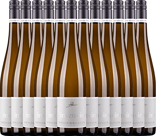Grauer Burgunder eins zu eins Kabinett von A. Diehl - Weißwein 12 x 0,75l VINELLO - 12er - Weinpaket inkl. kostenlosem VINELLO.weinausgießer von Weingut A. Diehl