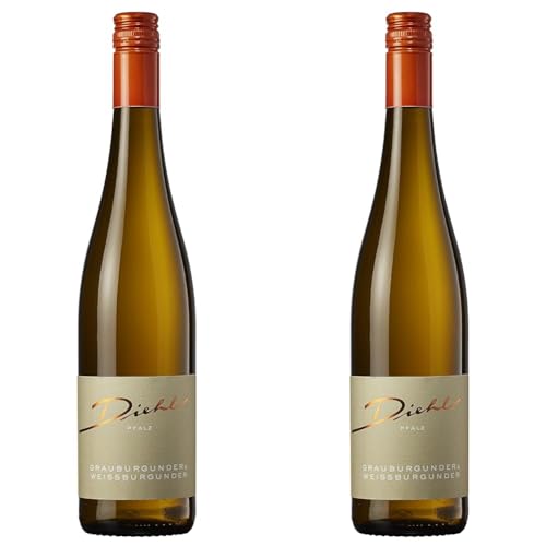 Weingut Diehl Grauburgunder Cuvée – Trockener Weißwein aus der Wein-Region Pfalz (1 x 0,75l) (Packung mit 2) von Weingut Diehl