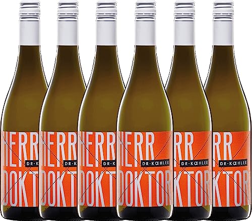 Herr Doktor von Dr. Koehler - Weißwein 6 x 0,75l VINELLO - 6er - Weinpaket inkl. kostenlosem VINELLO.weinausgießer von Weingut Dr. Koehler