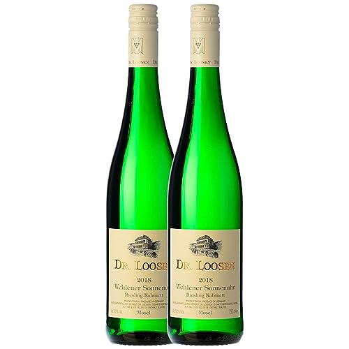 Dr. Loosen Wehlener Sonnenuhr Kabinett Riesling Mosel 75 cl (Schachtel mit 2 Flaschen von 75 cl) von Weingut Dr. Loosen Bros