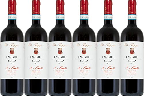 6x Langhe Rosso 4 Amis 2016 - Weingut Elio Filippino, Piemonte - Rotwein von Weingut Elio Filippino