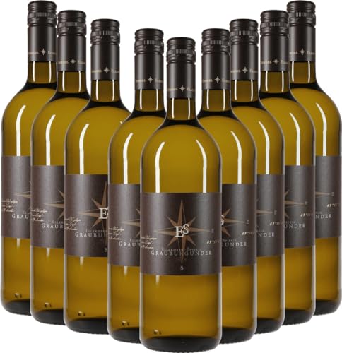 Grauburgunder trocken 1,0 l - Ellermann-Spiegel Weißwein 9 x 1l VINELLO - 9 x Weinpaket inkl. kostenlosem VINELLO.weinausgießer von Weingut Ellermann-Spiegel