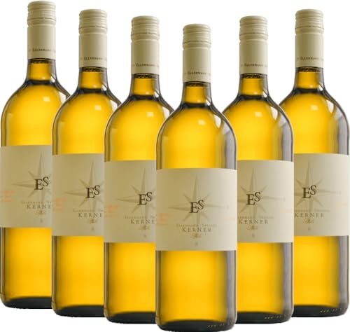 Kerner feinherb 1,0 l - Ellermann-Spiegel Weißwein 6 x 0,75l VINELLO - 6er - Weinpaket inkl. kostenlosem VINELLO.weinausgießer von Weingut Ellermann-Spiegel