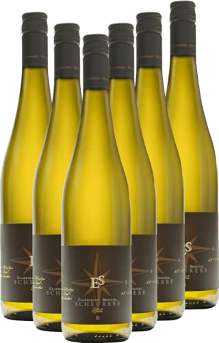 Scheurebe trocken Ellermann-Spiegel Weißwein 6 x 0,75l VINELLO - 6 x Weinpaket inkl. kostenlosem VINELLO.weinausgießer von Weingut Ellermann-Spiegel