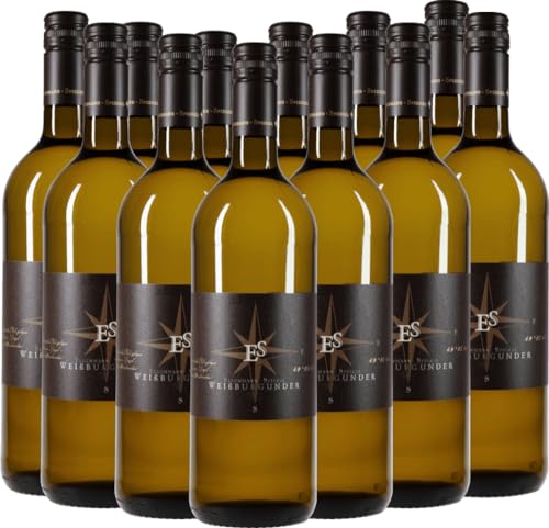 Weißburgunder trocken 1,0 l - Ellermann-Spiegel Weißwein 12 x 1l VINELLO - 12 x Weinpaket inkl. kostenlosem VINELLO.weinausgießer von Weingut Ellermann-Spiegel