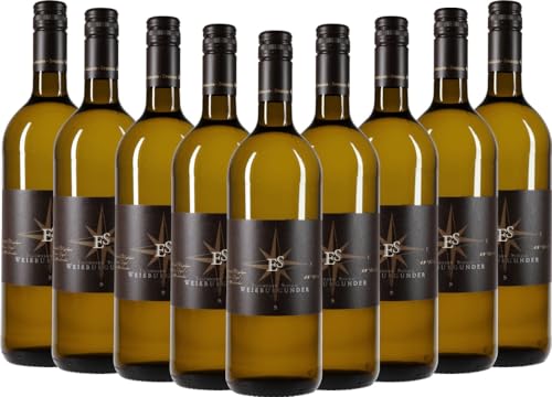 Weißburgunder trocken 1,0 l - Ellermann-Spiegel Weißwein 9 x 1l VINELLO - 9 x Weinpaket inkl. kostenlosem VINELLO.weinausgießer von Weingut Ellermann-Spiegel