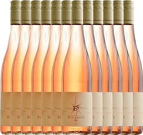 Windrosé von Ellermann-Spiegel - Roséwein 12 x 0,75l 2022 VINELLO - 12er - Weinpaket inkl. kostenlosem VINELLO.weinausgießer von Weingut Ellermann-Spiegel