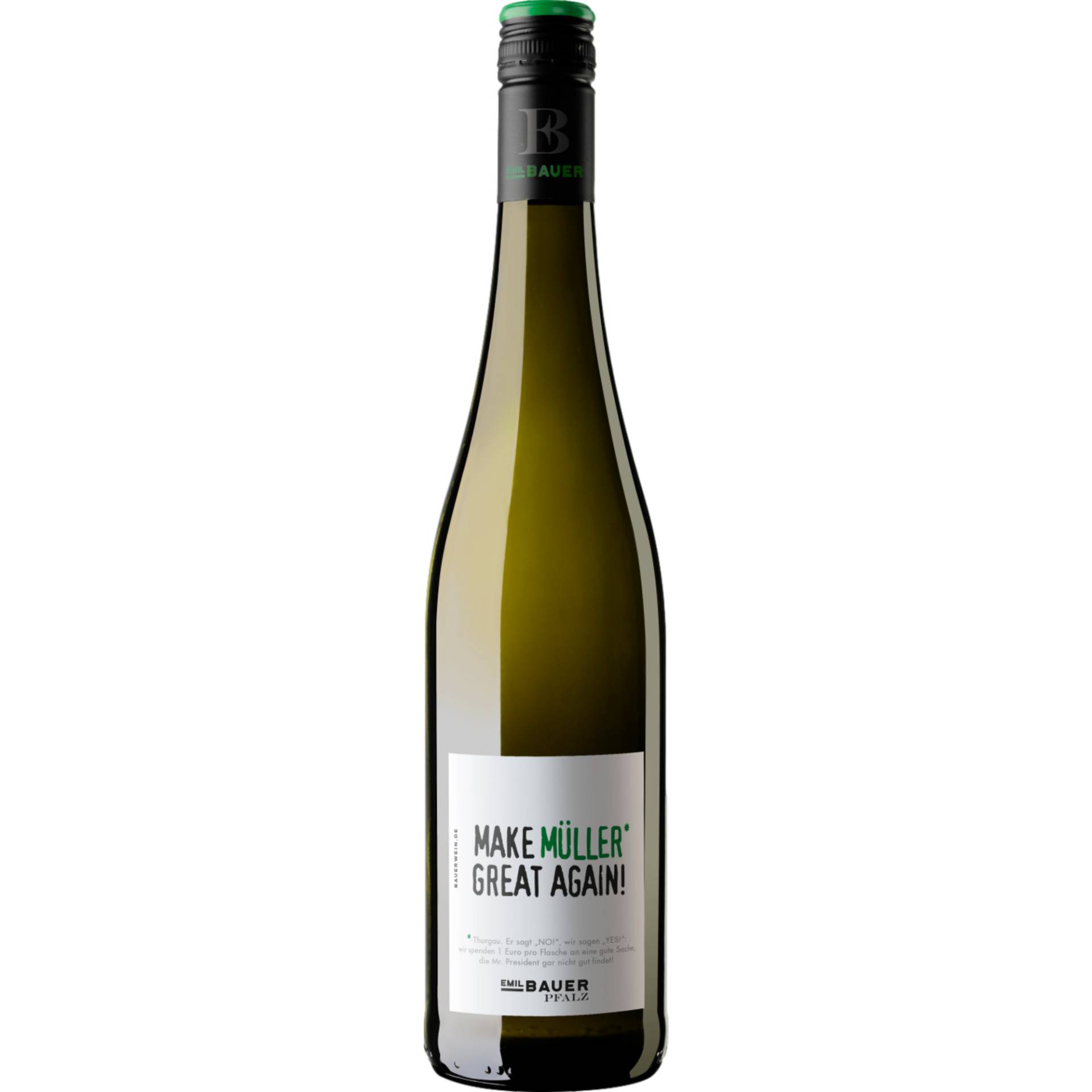 Bauer Great Again Müller Thurgau, Trocken, Pfalz, Pfalz, 2023, Weißwein Bauer Great Again Müller Thurgau, Trocken, Pfalz, Pfalz, 2023, Weißwein von Weingut Emil Bauer GbR Walsheimer Straße 18 76829 Landau-Nußdorf - Deutschland