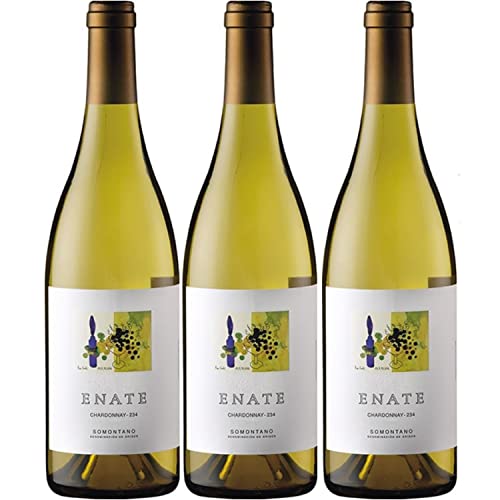 Enate Chardonnay 234 DO Weißwein Wein Trocken Spanien Inkl. FeinWert E-Book (3 x 0,75l) von Weingut Enate