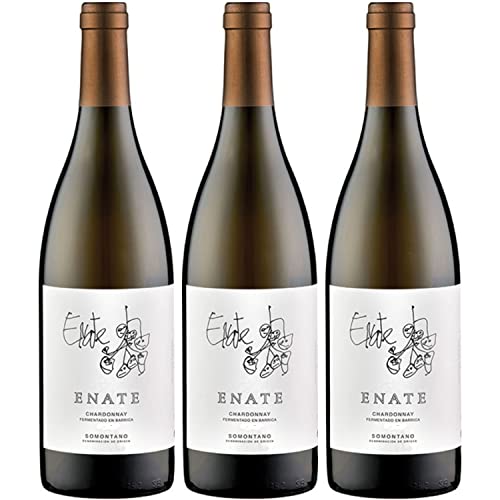 Enate Chardonnay Barrica DO Weißwein Wein Trocken Spanien I Visando Paket (3 x 0,75l) von Weingut Enate