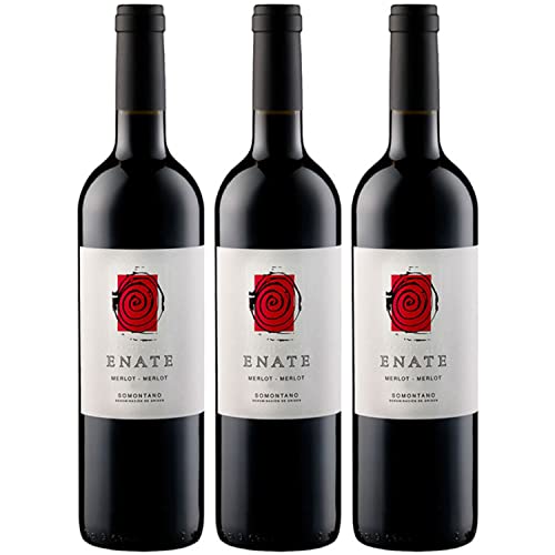 Enate Merlot - Merlot DO Rotwein Wein Trocken Spanien I Visando Paket (3 x 0,75l) von Weingut Enate