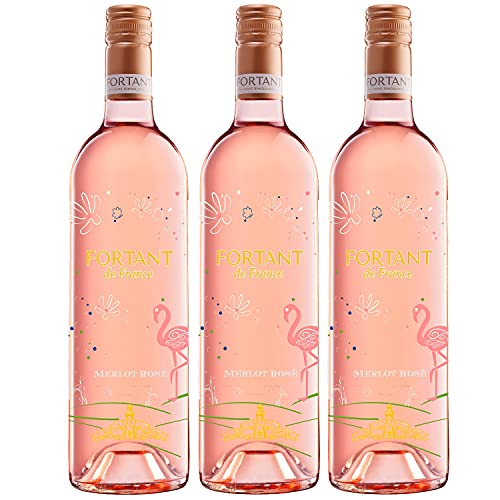 Fortant der France Merlot Rosé Edition Roséwein Wein halbtrocken Frankreich (3 Flaschen) von Weingut Fortant de France