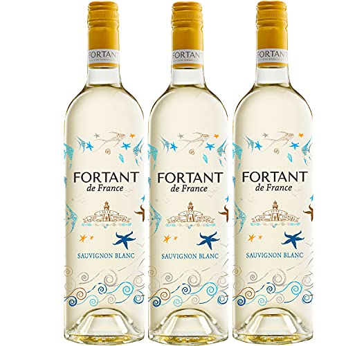 Fortant der France Sauvignon Blanc Edition Weißwein Wein halbtrocken Frankreich (3 Flaschen) von Weingut Fortant de France