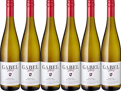 6x Riesling trocken Großes Holz Gabel 2021 - Weingut Gabel, Pfalz - Weißwein von Weingut Gabel
