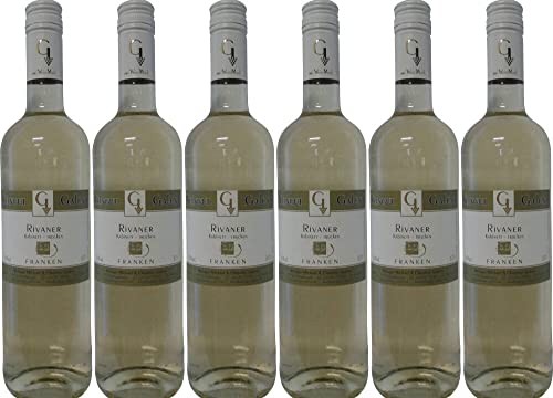 6x Rivaner feinherb 2021 - Weingut Galena, Franken - Weißwein von Weingut Galena
