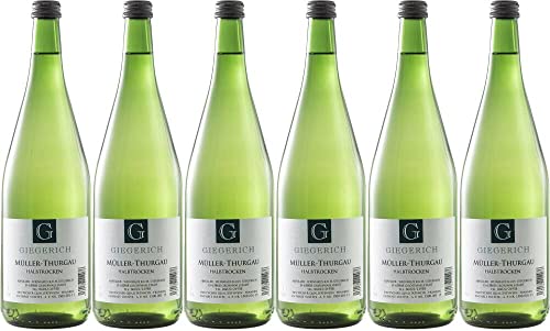 6x Müller-Thurgau halbtrocken 1,0 ltr. 2022 - Weingut Giegerich, Franken - Weißwein von Weingut Giegerich