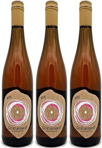 Weingut Gustavshof | 3 Flaschen Gustavshof Rosé | im Geschmack schmeichelt er den Gaumen mit seiner Leichtigkeit und Eleganz | Er tanzt förmlich auf der Zunge 2020 | Demeter | Bio | nachhaltig von Weingut Gustavshof