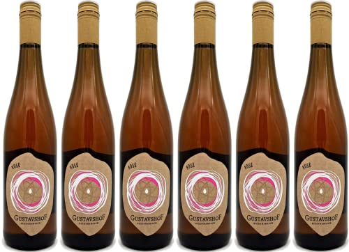 Weingut Gustavshof | 6 Flaschen Gustavshof Rosé | im Geschmack schmeichelt er den Gaumen mit seiner Leichtigkeit und Eleganz | Er tanzt förmlich auf der Zunge 2020 | Demeter | Bio | nachhaltig von Weingut Gustavshof