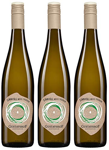 Weingut Gustavshof | 3 Flaschen |"Sinnvoll" | ökologisch | nachhaltig produziert | in der Nase Aromen von Birne und Banane | Bio-Wein | Demeter | Eco-Vin | Biodynamisch von Weingut Gustavshof