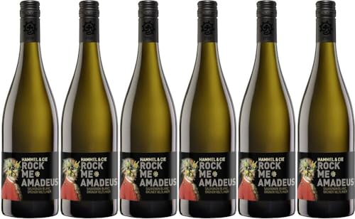 6x Rock me Amadeus Sauvignon Blanc Grüner Veltl. 2022 - Weingut Hammel, Pfalz - Weißwein von Weingut Hammel