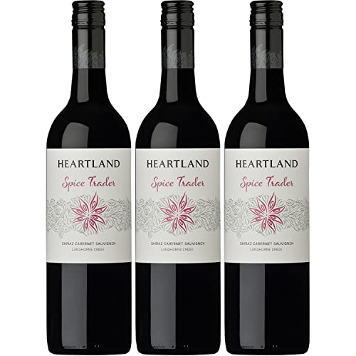 Heartland Spice Trader Langhorne Creek Rotwein veganer Wein trocken Australien I Visando Paket (3 x 0,75l) von Weingut Heartland