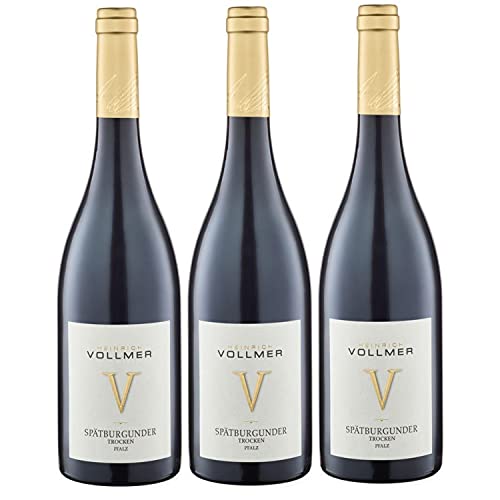 Vollmer 50 HL Spätburgunder Rotwein Wein trocken Deutschland (3 Flaschen) von Weingut Heinrich Vollmer