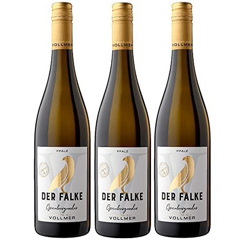 Vollmer Der Falke Grauburgunder Weißwein Wein trocken Deutschland (3 Flaschen) von Weingut Heinrich Vollmer