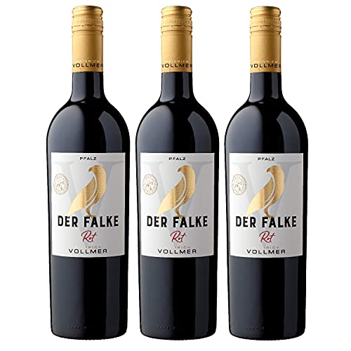 Vollmer Der Falke Rot Rotwein Wein trocken Deutschland (3 Flaschen) von Weingut Heinrich Vollmer